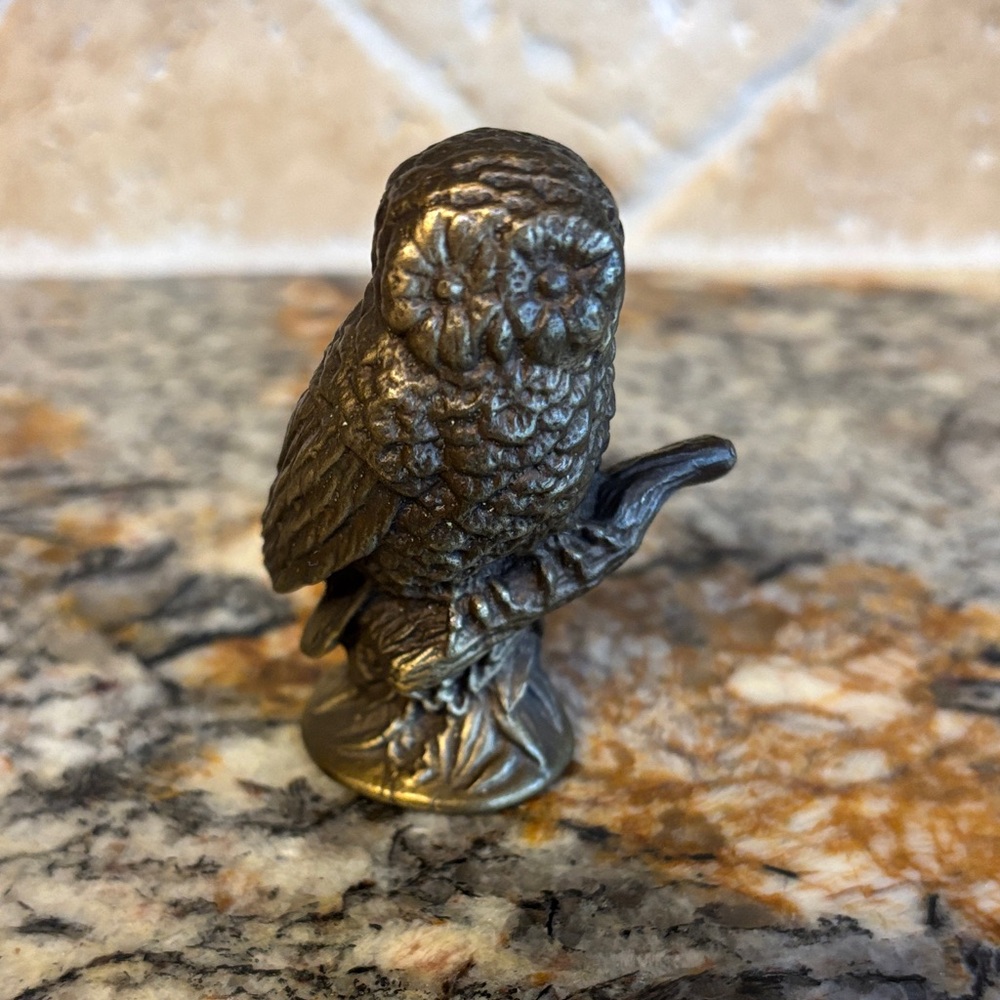 Franklin Mint - Treasury of Owls Collection -Bronze Owl Figurine